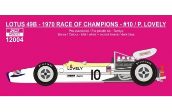 Decal – Lotus 49B - 1970 Race Of Champions / Brands Hatch - P.Lovely